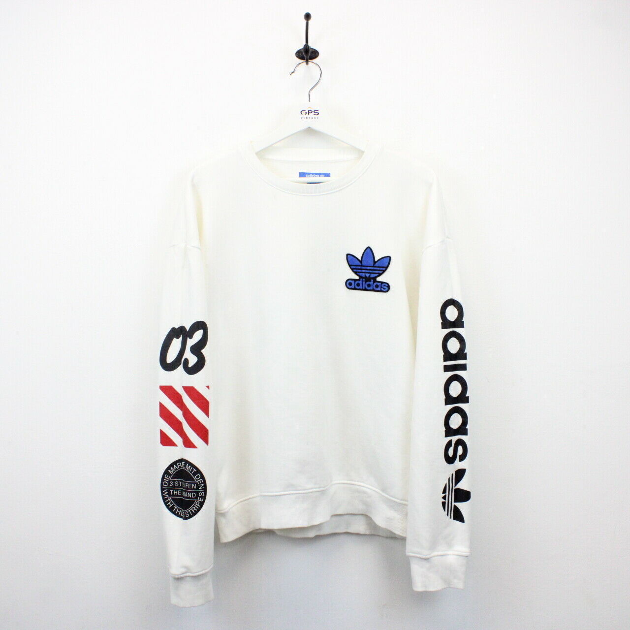 Adidas original white sweatshirt deals