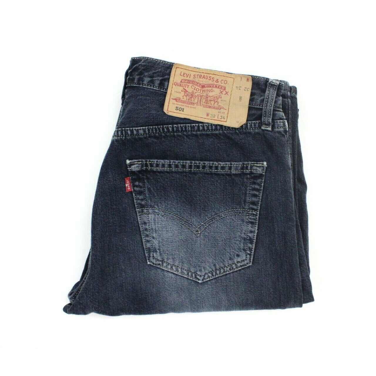 LEVIS 501 Jeans Black Charcoal W32 L34