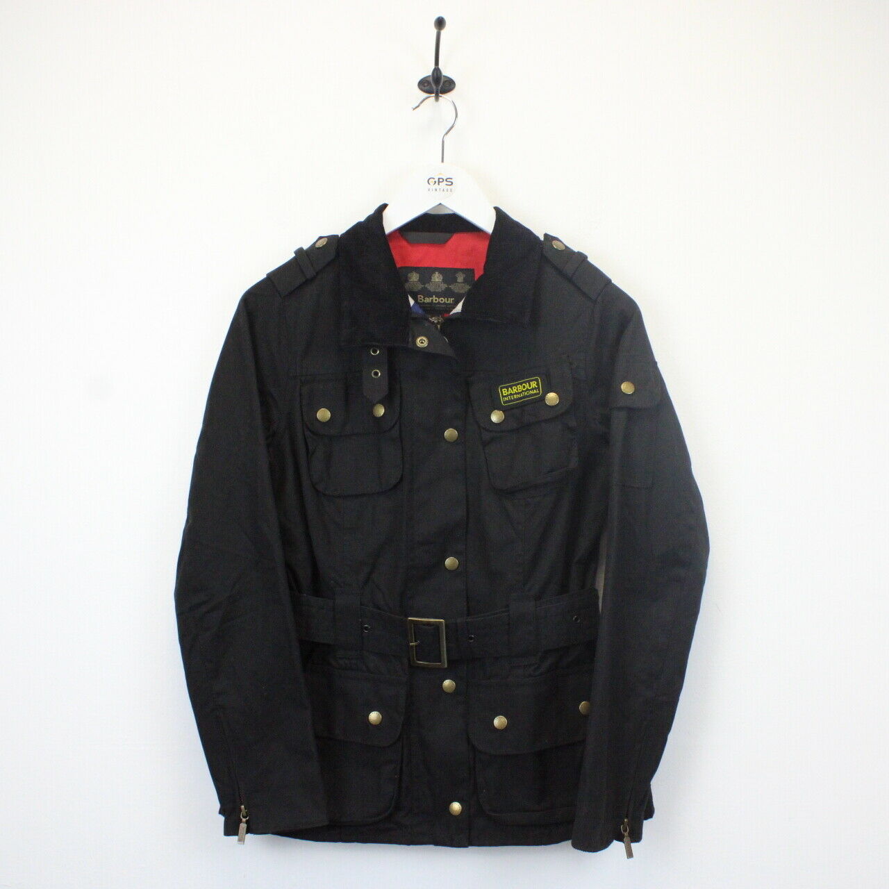 Women's barbour international outlet waxed jacket