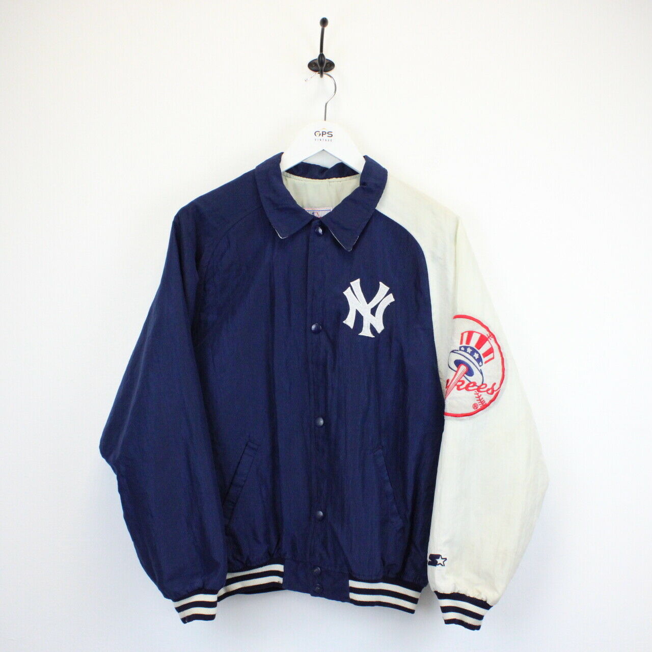 Vintage 90's New York Yankees Baseball Coaches Blue Satin Starter Jack –  CobbleStore Vintage