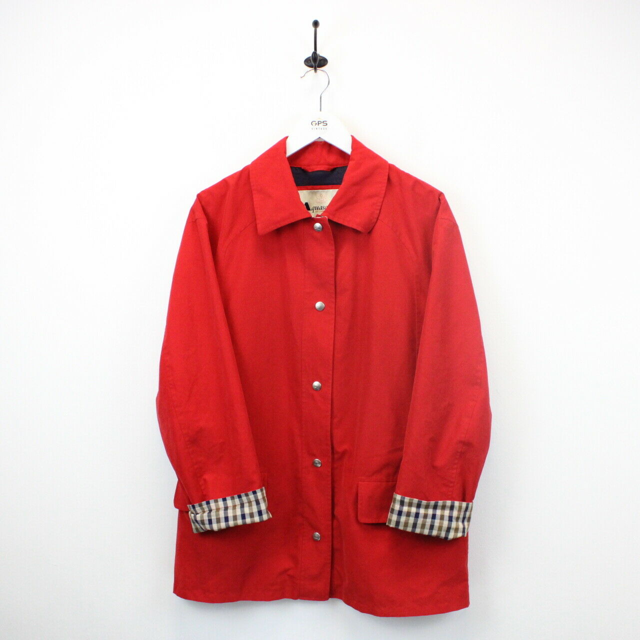 Womens AQUASCUTUM Coat Red Medium GPS Vintage