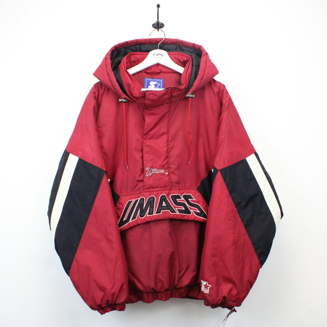 Vintage UMASS Minutemen Starter Jacket NCAA Large 90s deals Great Condition