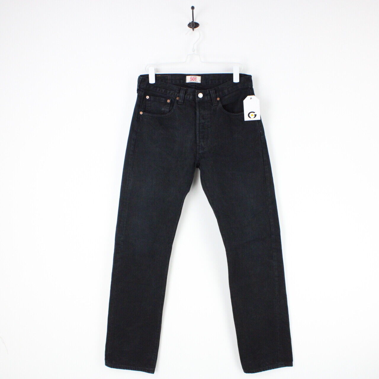 Mens LEVIS 501 Jeans Black W32 L34