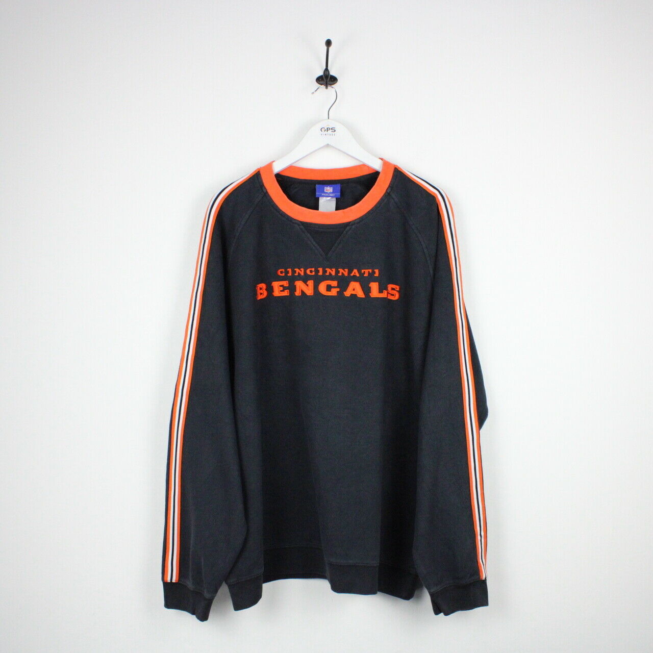 Cincinnati Bengals NFL Throwback Embroidered Long Sleeve T Shirt By Reebok