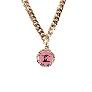 Reworked CC Necklace Womens Cuban | Pink