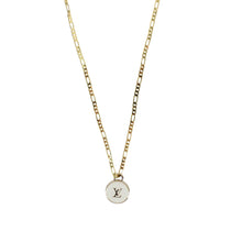 Load image into Gallery viewer, Reworked LV Necklace Womens Figaro | White
