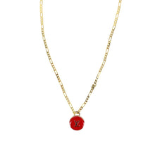 Load image into Gallery viewer, Reworked LV Necklace Womens Figaro | Red
