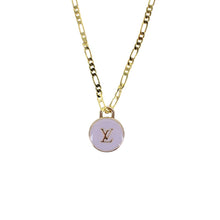 Load image into Gallery viewer, Reworked LV Necklace Womens Figaro | Purple
