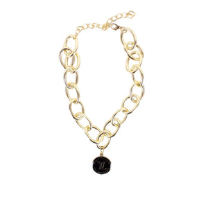 Reworked LV Necklace Womens Choker | Black