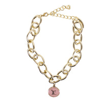 Load image into Gallery viewer, Reworked LV Necklace Womens Choker | Pink
