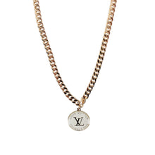 Load image into Gallery viewer, Reworked LV Necklace Womens Cuban | White
