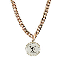 Load image into Gallery viewer, Reworked LV Necklace Womens Cuban | White
