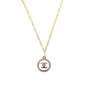 Reworked CC Necklace Womens Figaro | White