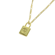 Load image into Gallery viewer, Reworked LV Necklace Womens Figaro | Padlock
