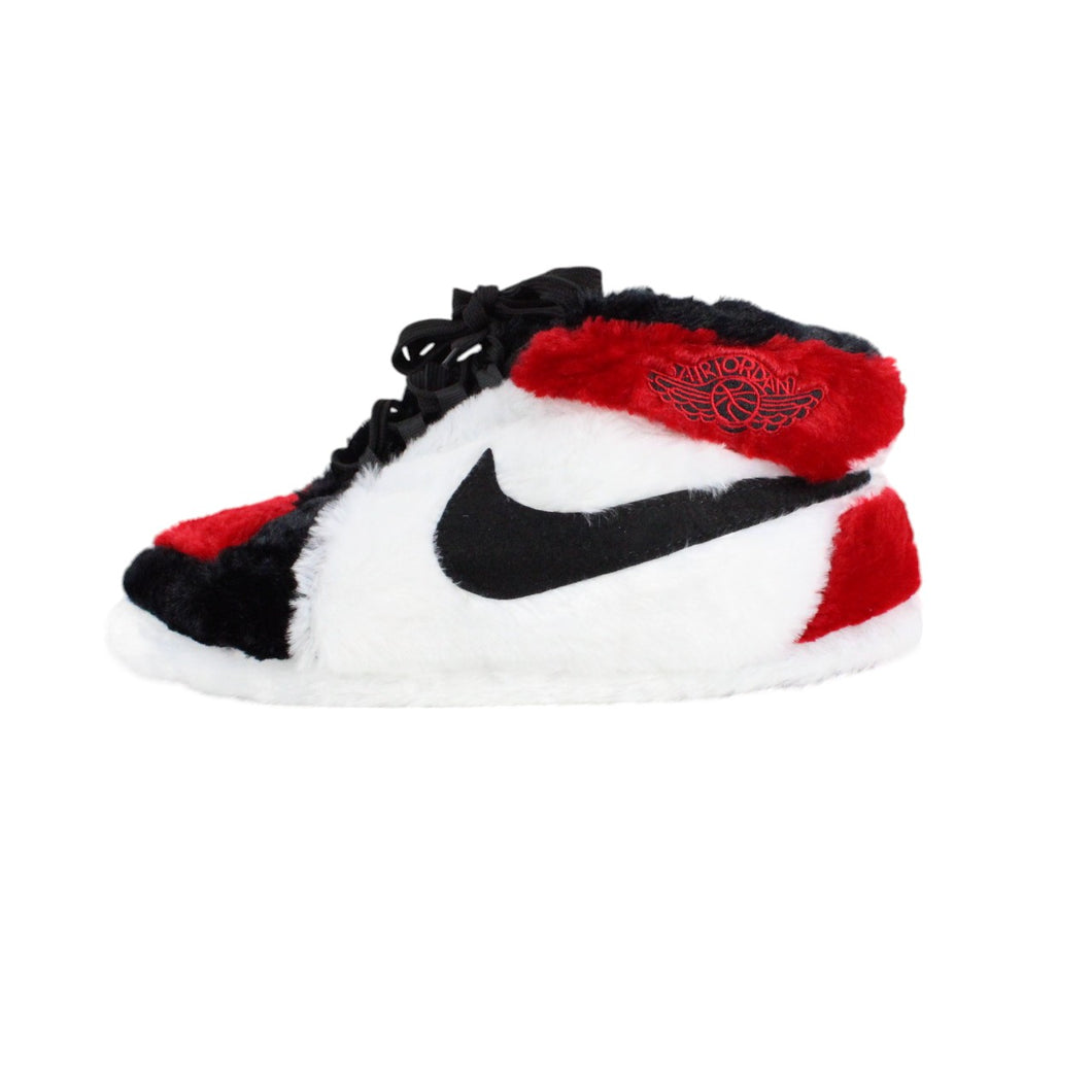 AJ 1 OG Trainer Slippers Retro Hi Top Sneakers | White Red