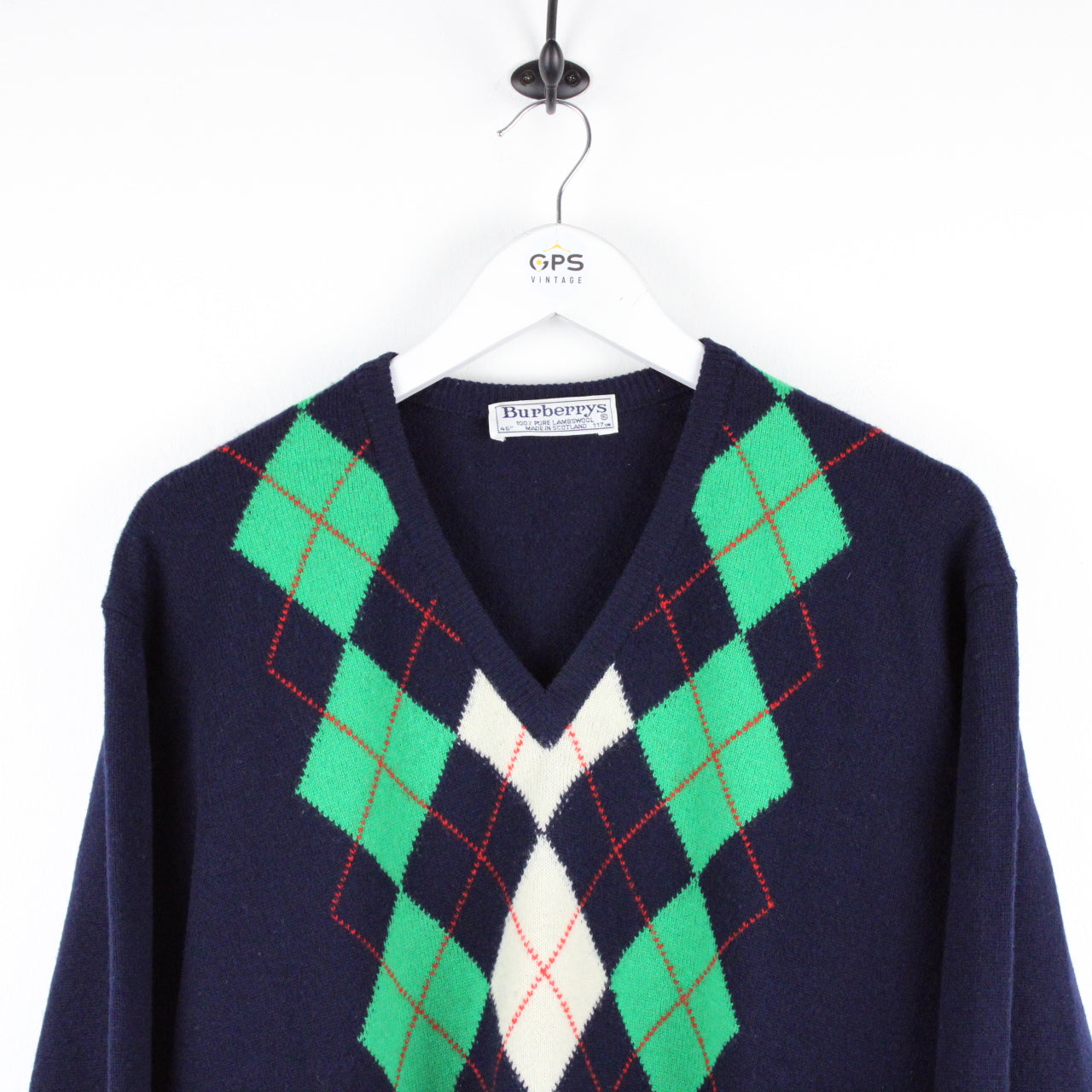 Vintage 90s BURBERRY Knit Sweatshirt Navy | GPS Vintage