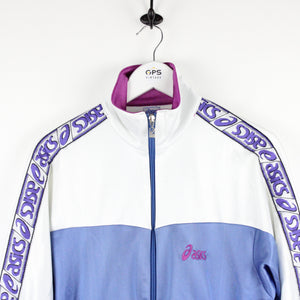 Vintage 90s ASICS Track Top Jacket Blue | Small