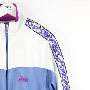 Vintage 90s ASICS Track Top Jacket Blue | Small