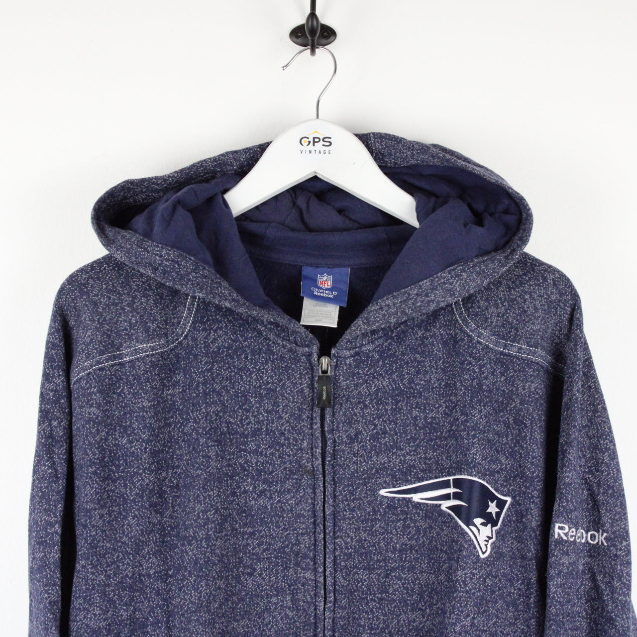 Mens patriots zip hot sale up hoodie