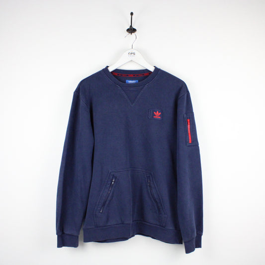 ADIDAS Sweatshirt Navy Blue | Medium