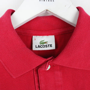 LACOSTE Polo Shirt Pink | Small