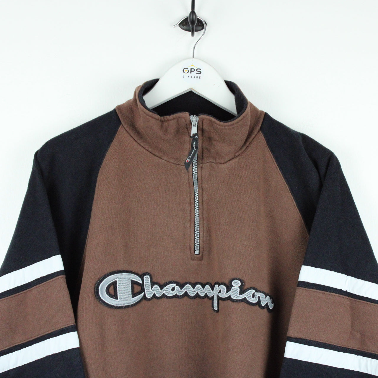 Champion sweater 2024 brown zip