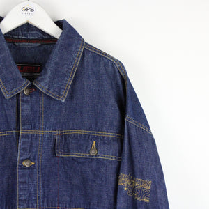 Vintage 90s FUBU Denim Jacket Blue | XXL