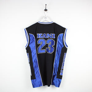 Vintage 90s KARL KANI Jersey Black | Medium