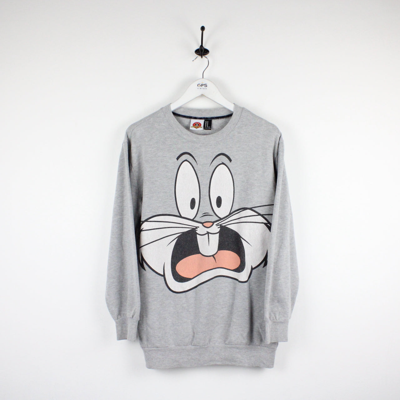 Vintage 90's LOONEY TUNES Sweatshirt Grey | Medium