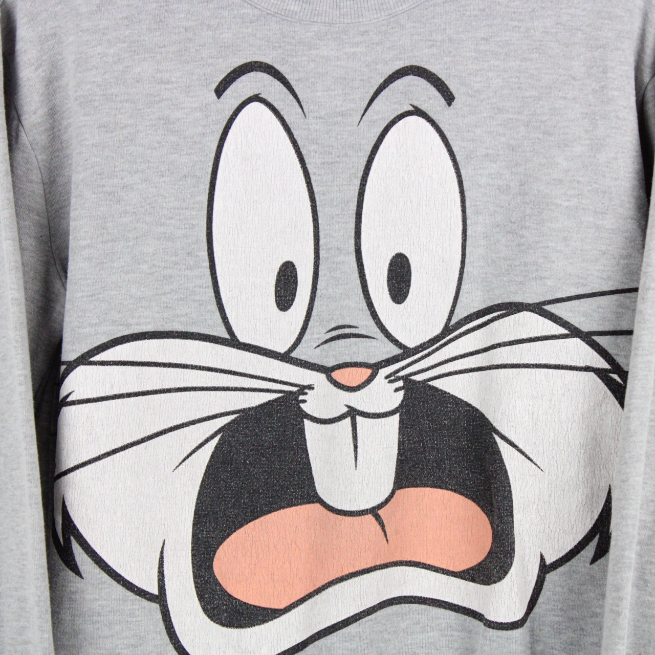 Vintage 90's LOONEY TUNES Sweatshirt Grey | Medium