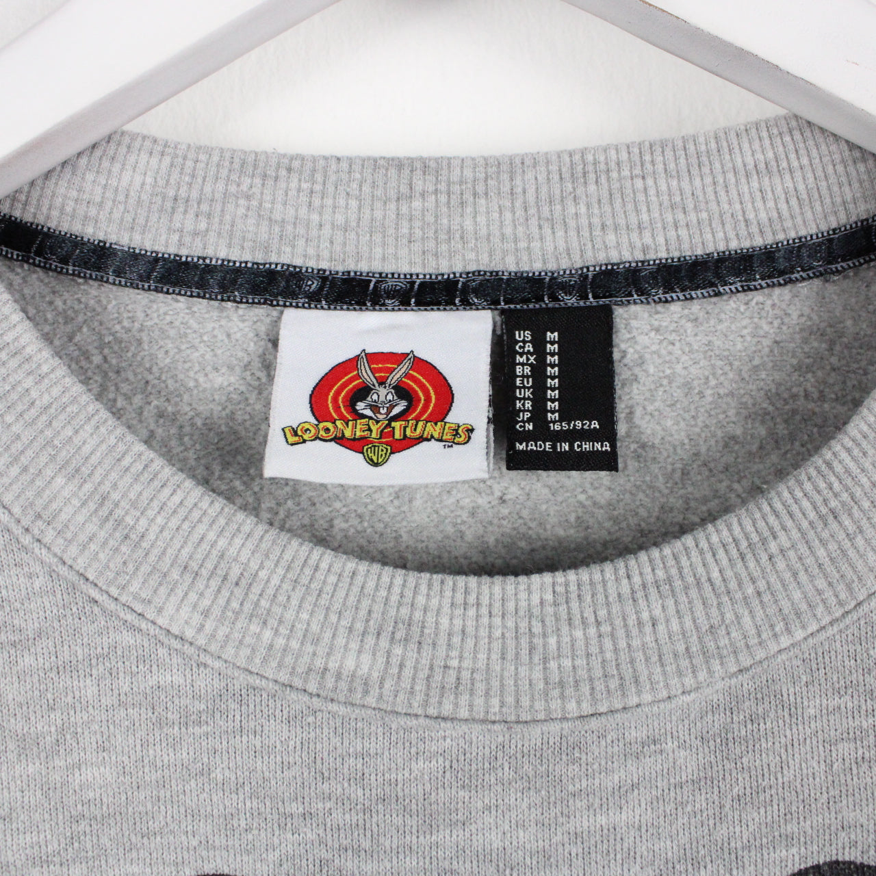 Vintage 90's LOONEY TUNES Sweatshirt Grey | Medium