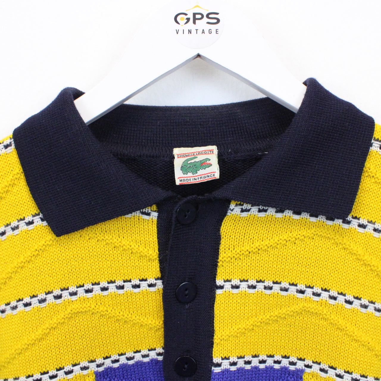 CHEMISE LACOSTE 80s Knit Sweatshirt Multicolour | Large