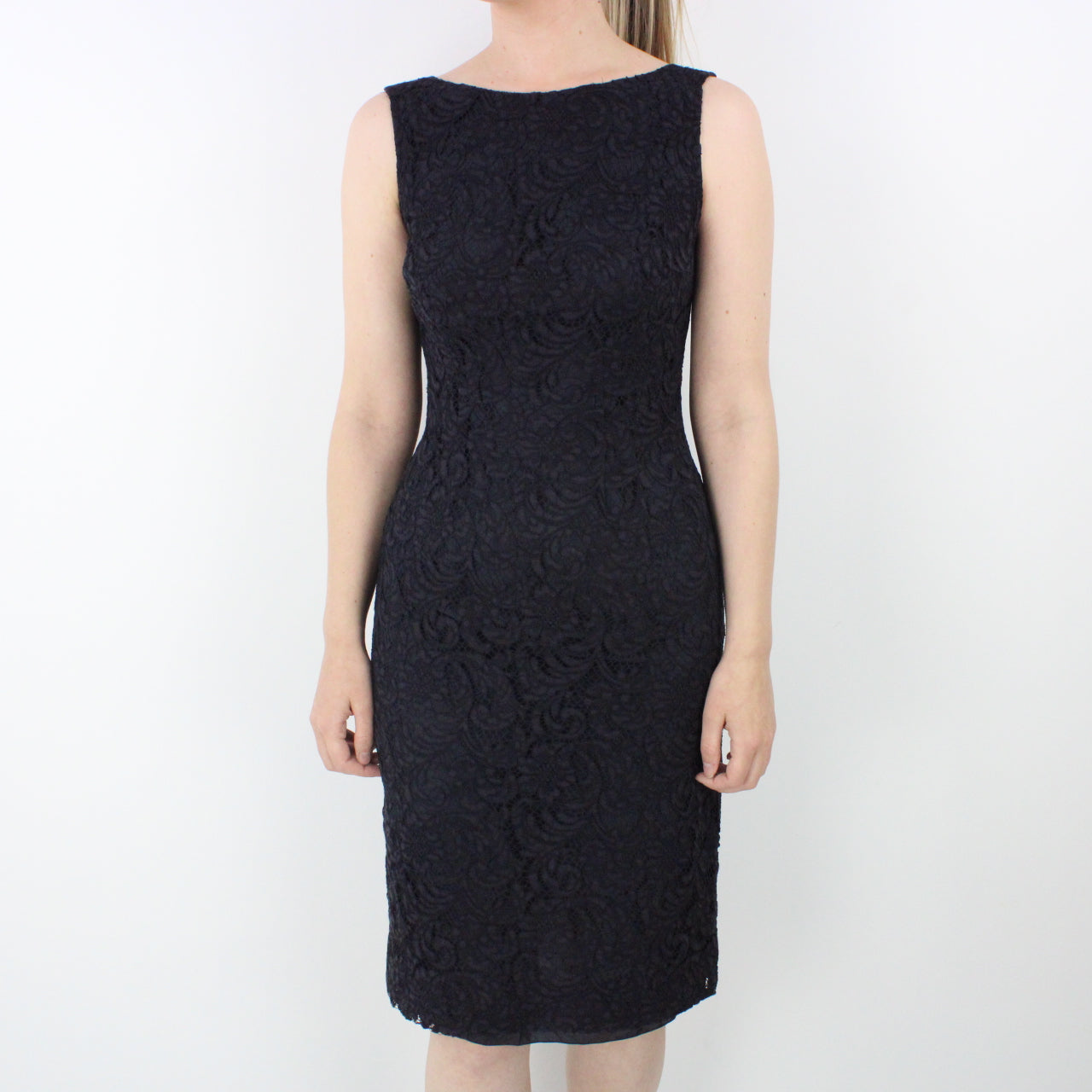 Womens PRADA Lace Dress Black | Medium UK 10