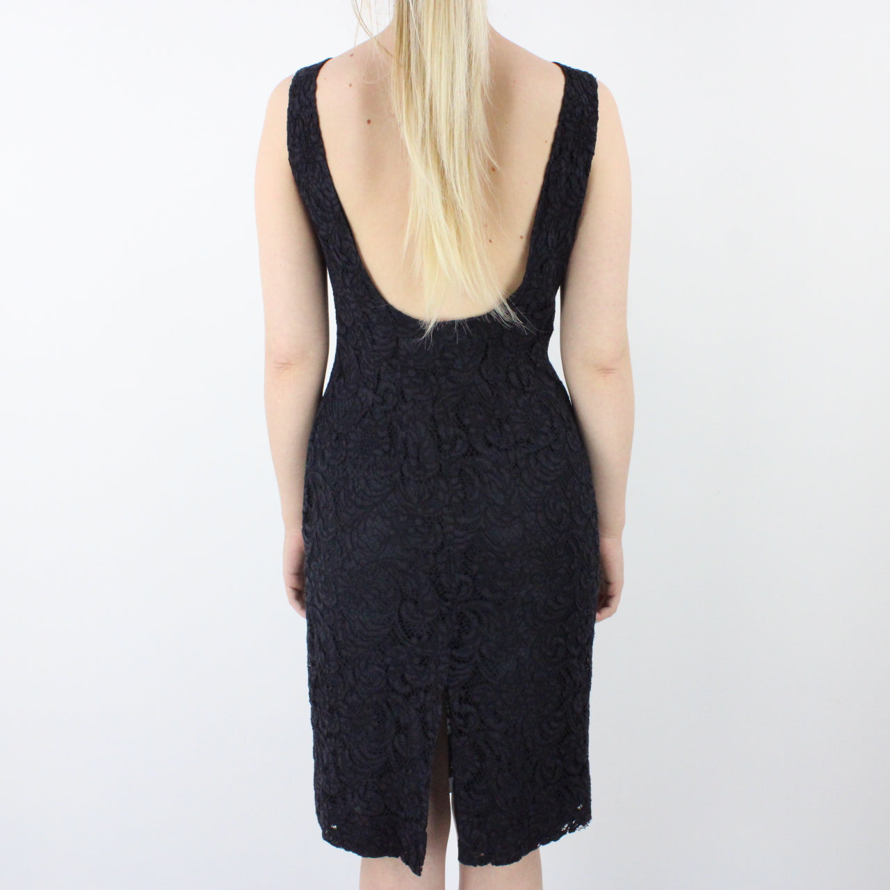 Womens PRADA Lace Dress Black | Medium UK 10