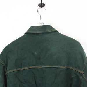 90s Denim Jacket Green | Large