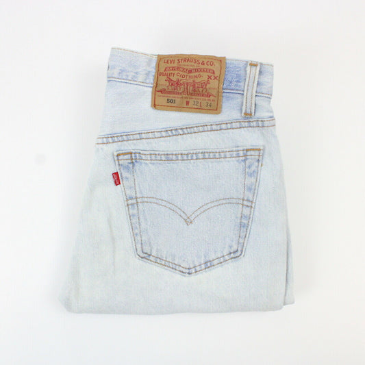 Womens LEVIS 501 90s Jeans Light Blue | W32 L34