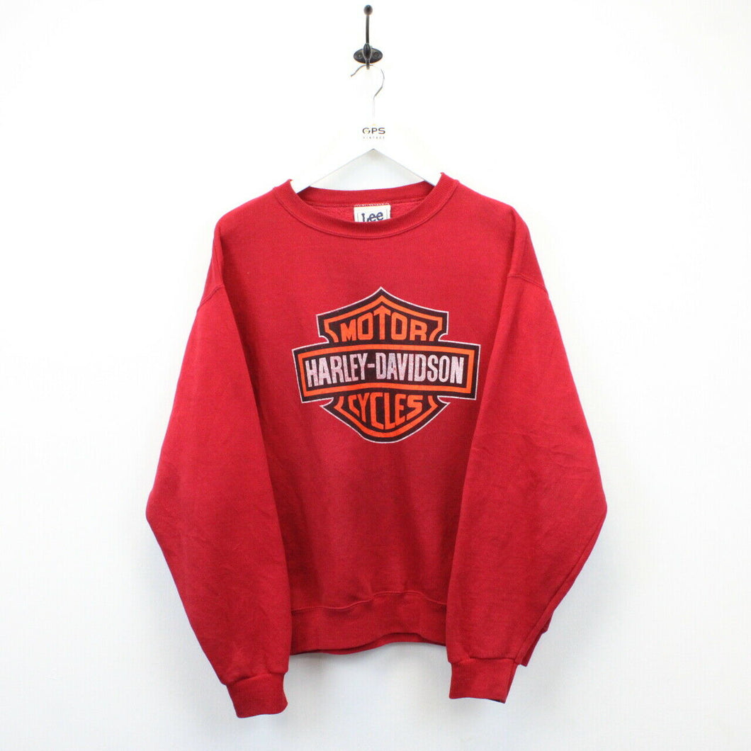 HARLEY DAVIDSON 90s Sweatshirt Red | Large