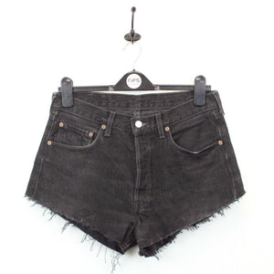 Womens LEVIS 501 Shorts Black Charcoal | W32