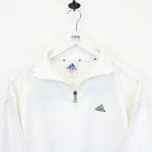 Load image into Gallery viewer, Womens ADIDAS 90s 1/4 Zip Sweatshirt White | Medium
