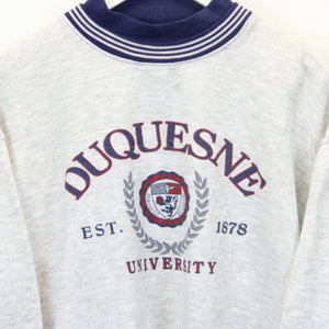 Vintage DUQUESNE UNIVERSITY 90s Sweatshirt Grey | Medium