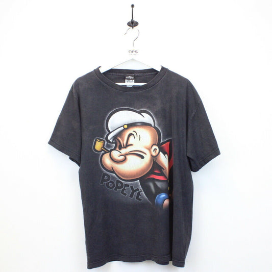 POPEYE 90s T-Shirt Black | Large