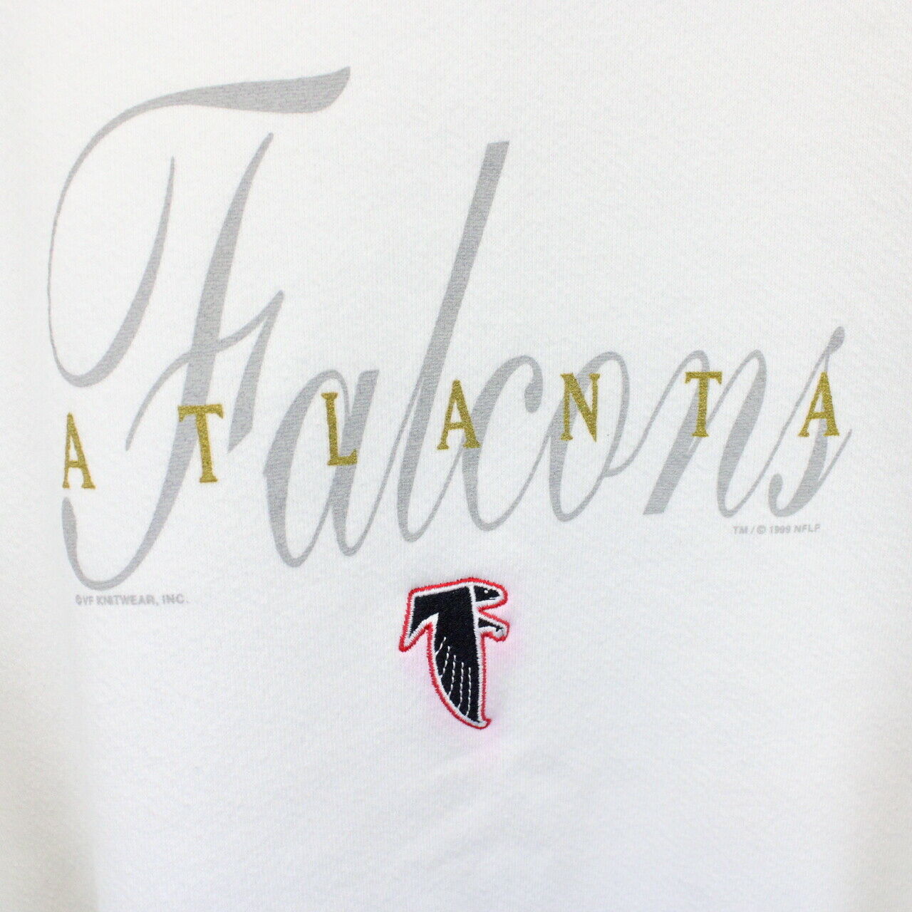 Womens NFL 90s ATLANTA FALCONS Sweatshirt White | XL