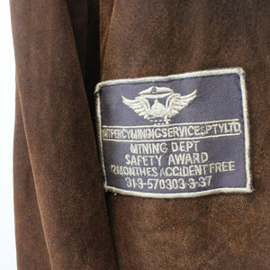 Leather Aviator Jacket Brown | XL