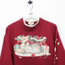 Load image into Gallery viewer, Womens 90s Christmas Sweatshirt Red | Small
