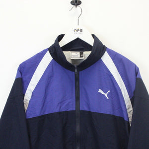 Womens PUMA Track Top Navy Blue | Large