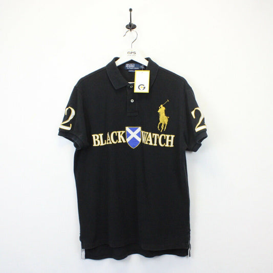 RALPH LAUREN 00s Polo Shirt Black | Large