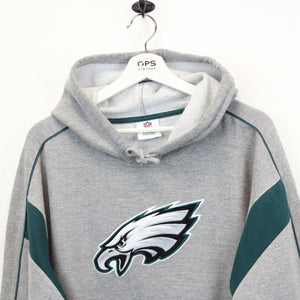 NFL 00s Philadelphia EAGLES Hoodie Grey | XL