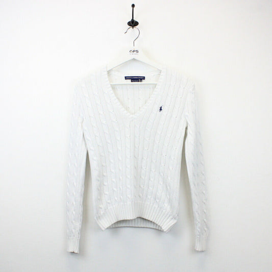 Womens RALPH LAUREN Knit Sweatshirt White | Small