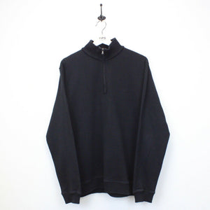 HUGO BOSS 1/4 Zip Sweatshirt Black | XL