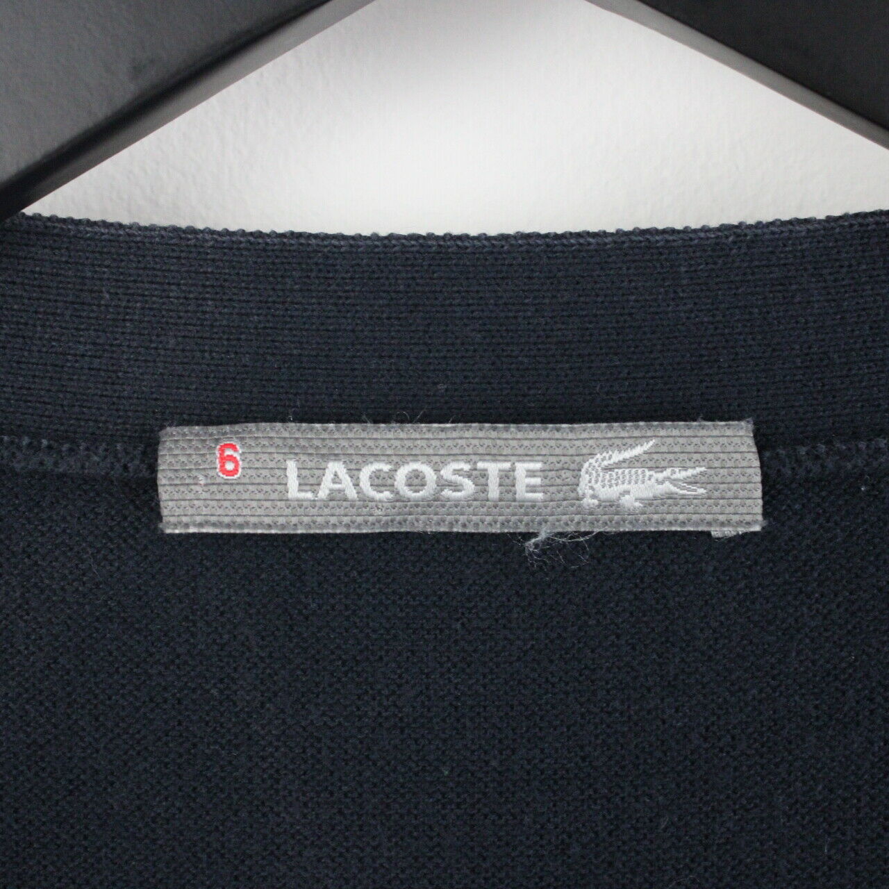 LACOSTE Knit Cardigan Navy Blue | XL